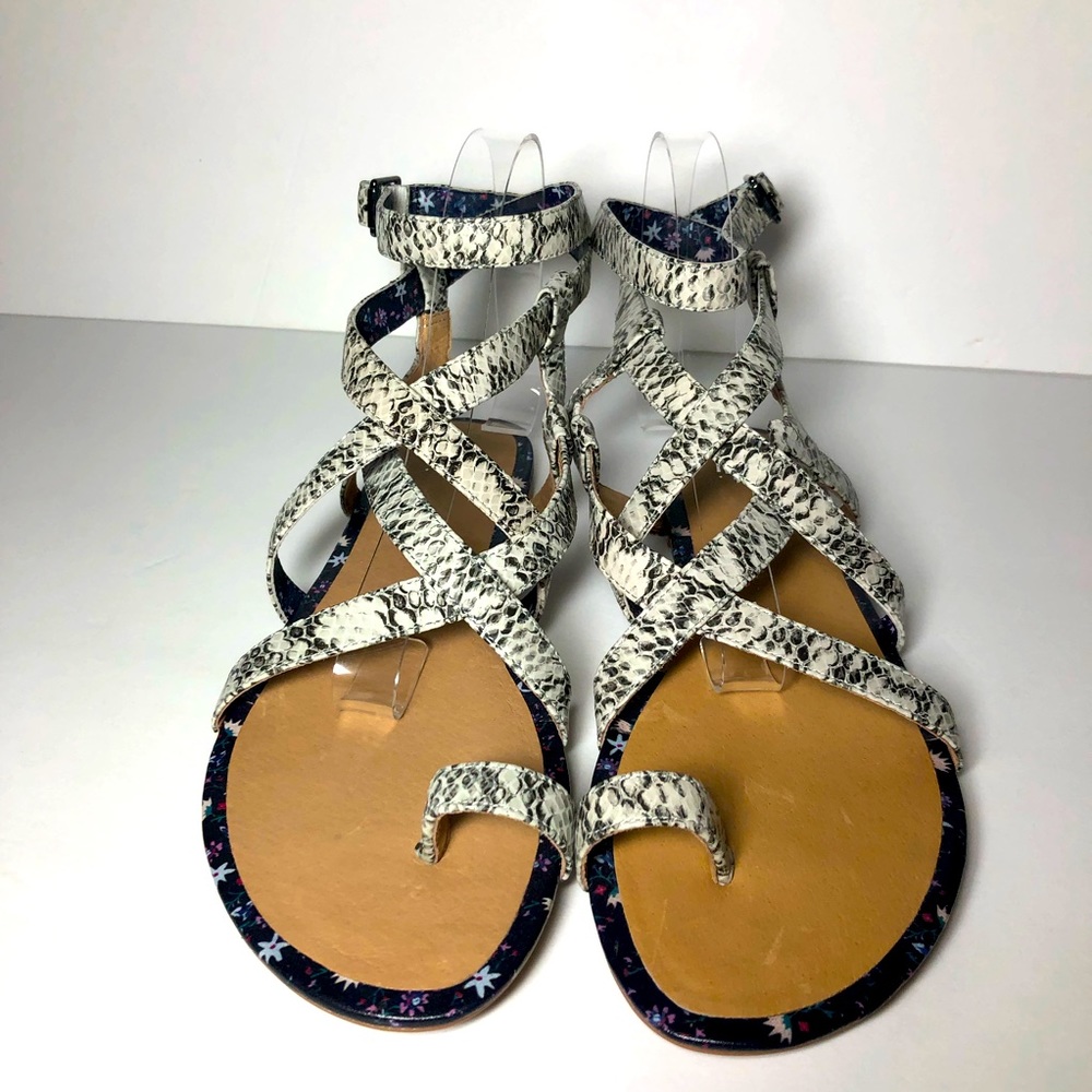🚫SOLD🚫
Cabi leather snake skin Athena sandals New Gladiator Sandals 9.5 CAbi
